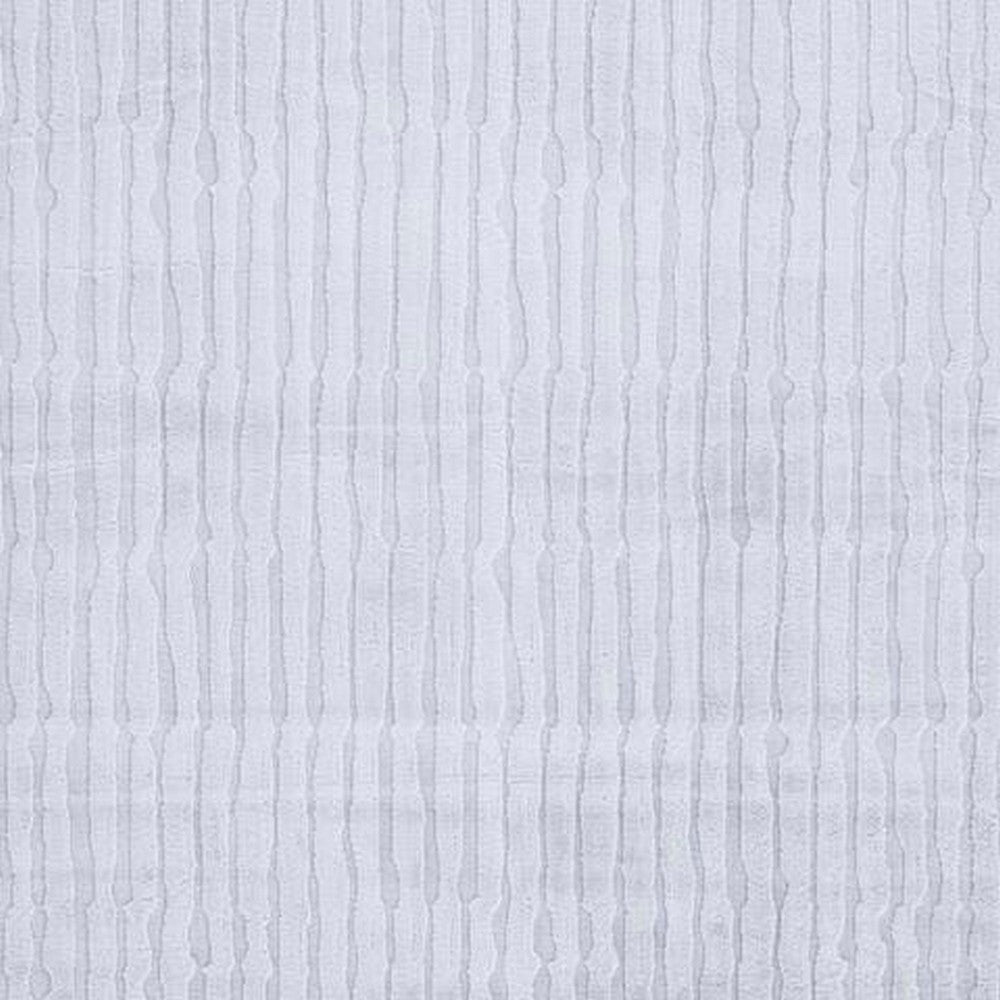 Worly 5x7 Medium Area Rug | Polyester Faux Fur | Subtle Stripe Gray