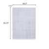 Worly 5x7 Medium Area Rug | Polyester Faux Fur | Subtle Stripe Gray