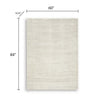 Malvin Medium Area Rug | Abstract Sandstone Cream | Polyester Faux Fur | 5x7