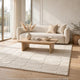 Malvin Medium Area Rug | Abstract Sandstone Cream | Polyester Faux Fur | 5x7