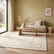 Malvin Medium Area Rug | Abstract Sandstone Cream | Polyester Faux Fur | 5x7