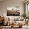 Tiya Wall Art Painting | Wild Horse Galloping Glass Print | Golden 36x48