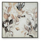 Repy Wall Art Painting | Botanical Floral Tan Brown | Black Frame | 40x40