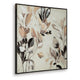 Repy Wall Art Painting | Botanical Floral Tan Brown | Black Frame | 40x40