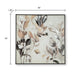 Repy Wall Art Painting | Botanical Floral Tan Brown | Black Frame | 40x40