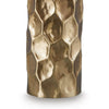 Mepy Table Lamp | Gold Metal Hammered Base | White Drum Shade | 34"