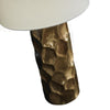 Mepy Table Lamp | Gold Metal Hammered Base | White Drum Shade | 34"