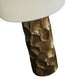 Mepy Table Lamp | Gold Metal Hammered Base | White Drum Shade | 34"