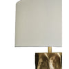 Mepy Table Lamp | Gold Metal Hammered Base | White Drum Shade | 34"
