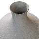 Esta Pottery Style Vase w Stand | Distressed Cream | Espresso Brown 35"