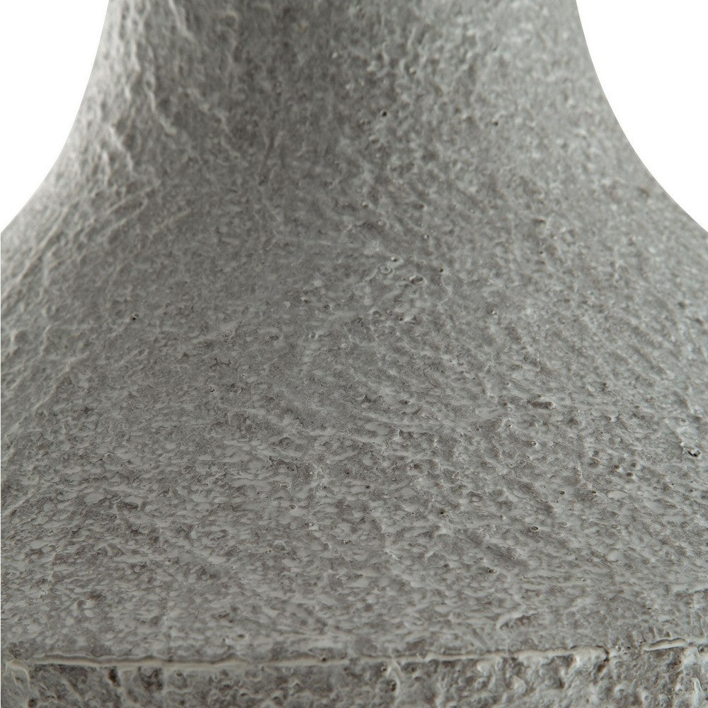 Esta Pottery Style Vase w Stand | Distressed Cream | Espresso Brown 35"