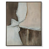 Jepy Wall Art Painting | Abstract Brown Tan White Tones | Black Frame | 40x50