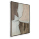 Jepy Wall Art Painting | Abstract Brown Tan White Tones | Black Frame | 40x50