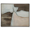 Jepy Wall Art Painting | Abstract Brown Tan White Tones | Black Frame | 40x50