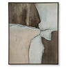 Jepy Wall Art Painting | Abstract Brown Tan White Tones | Black Frame | 40x50