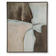 Jepy Wall Art Painting | Abstract Brown Tan White Tones | Black Frame | 40x50