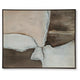Jepy Wall Art Painting | Abstract Brown Tan White Tones | Black Frame | 40x50