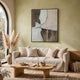 Jepy Wall Art Painting | Abstract Brown Tan White Tones | Black Frame | 40x50