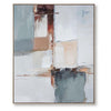 Kepy Wall Art Painting | Abstract Muted Gray | Light Brown Frame | 40x50