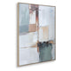 Kepy Wall Art Painting | Abstract Muted Gray | Light Brown Frame | 40x50