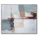 Kepy Wall Art Painting | Abstract Muted Gray | Light Brown Frame | 40x50