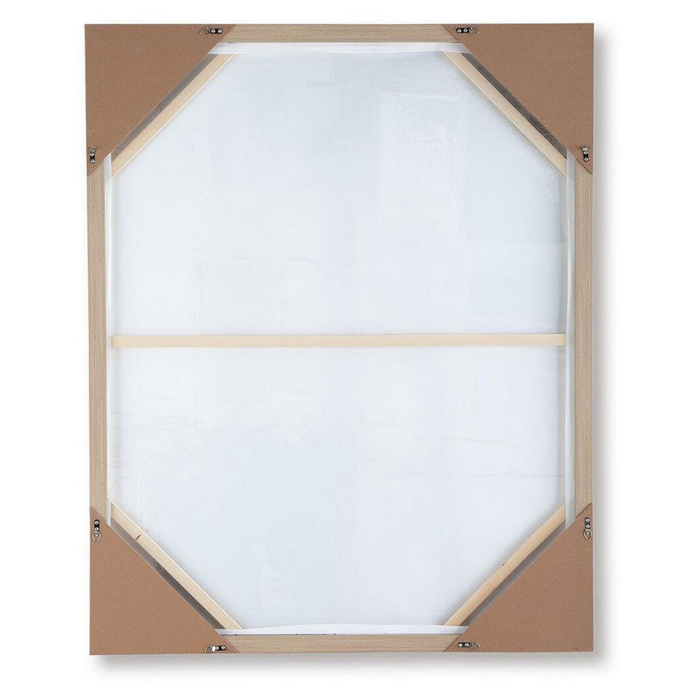 Kepy Wall Art Painting | Abstract Muted Gray | Light Brown Frame | 40x50