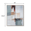 Kepy Wall Art Painting | Abstract Muted Gray | Light Brown Frame | 40x50