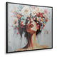 Lepy Wall Art Painting | Floral Headdress Portrait | Black Frame | 40x50