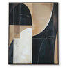Eyna Modern Wall Painting. Abstract Geometric Black Brown Tan | 40x50