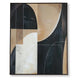Eyna Modern Wall Painting. Abstract Geometric Black Brown Tan | 40x50