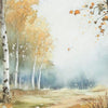 Lyna Wall Art Painting | Birch Forest Landscape | Yellow Blue Brown36x60