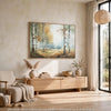 Lyna Wall Art Painting | Birch Forest Landscape | Yellow Blue Brown36x60