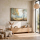 Lyna Wall Art Painting | Birch Forest Landscape | Yellow Blue Brown36x60