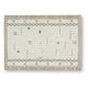 Dotty Medium Area Rug | Taupe Geometric Border Design | Cream Wool 5 x 7
