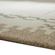 Dotty Medium Area Rug | Taupe Geometric Border Design | Cream Wool 5 x 7
