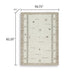 Dotty Medium Area Rug | Taupe Geometric Border Design | Cream Wool 5 x 7