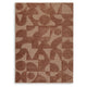 Perry Hand-Tufted Medium Area Rug with Geometric Design | Clay Polyester 5x7