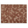 Perry Hand-Tufted Medium Area Rug with Geometric Design | Clay Polyester 5x7