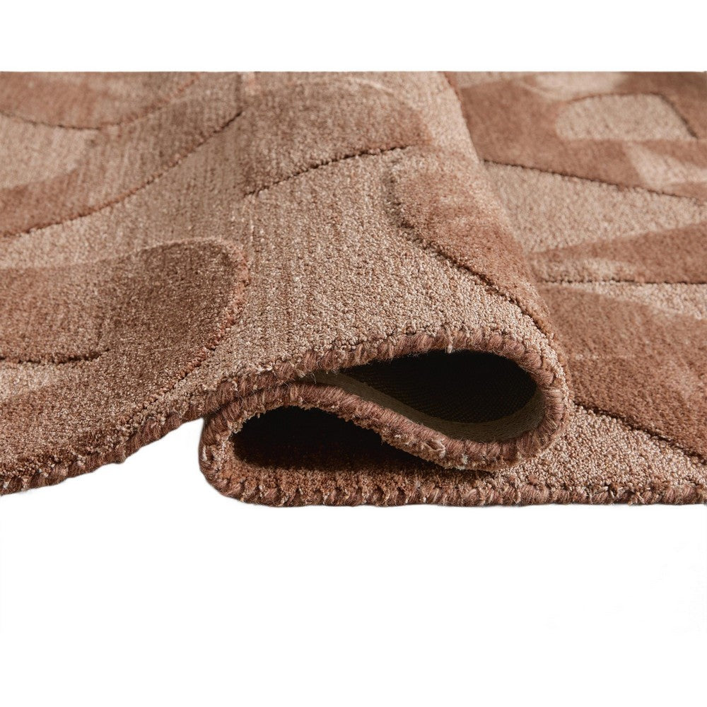 Perry Hand-Tufted Medium Area Rug with Geometric Design | Clay Polyester 5x7