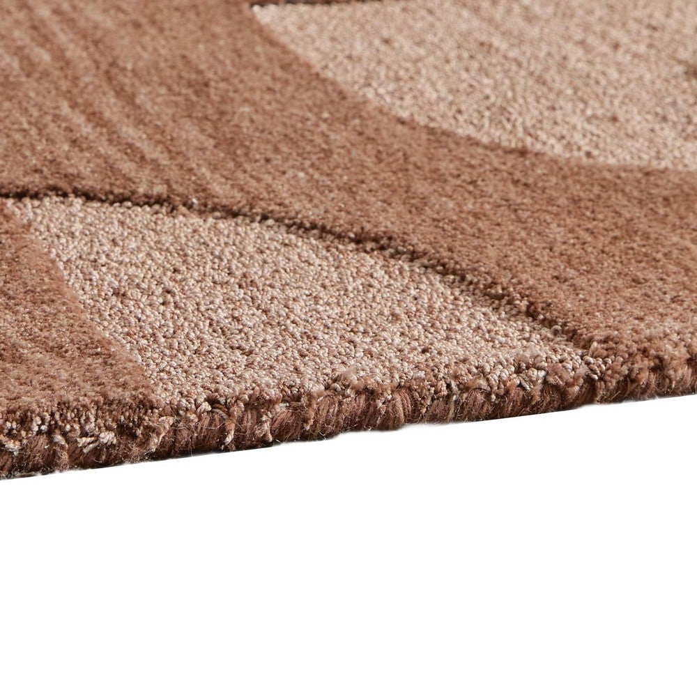 Perry Hand-Tufted Medium Area Rug with Geometric Design | Clay Polyester 5x7