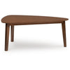 Jeyn 3pc Coffee Table Set with 2 End Tables | Triangular Top | Brown Wood