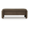 Vanya Storage Bench with Hinged Hidden Seat | Brown Polyester 56"