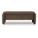 Vanya Storage Bench with Hinged Hidden Seat | Brown Polyester 56"