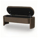 Vanya Storage Bench with Hinged Hidden Seat | Brown Polyester 56"