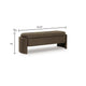 Vanya Storage Bench with Hinged Hidden Seat | Brown Polyester 56"