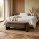 Vanya Storage Bench with Hinged Hidden Seat | Brown Polyester 56"