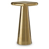 Dylan Accent Table with Sculptural Pedestal Base | Gold Cast Aluminum 24"