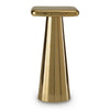 Dylan Accent Table with Sculptural Pedestal Base | Gold Cast Aluminum 24"