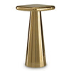 Dylan Accent Table with Sculptural Pedestal Base | Gold Cast Aluminum 24"