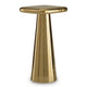 Dylan Accent Table with Sculptural Pedestal Base | Gold Cast Aluminum 24"